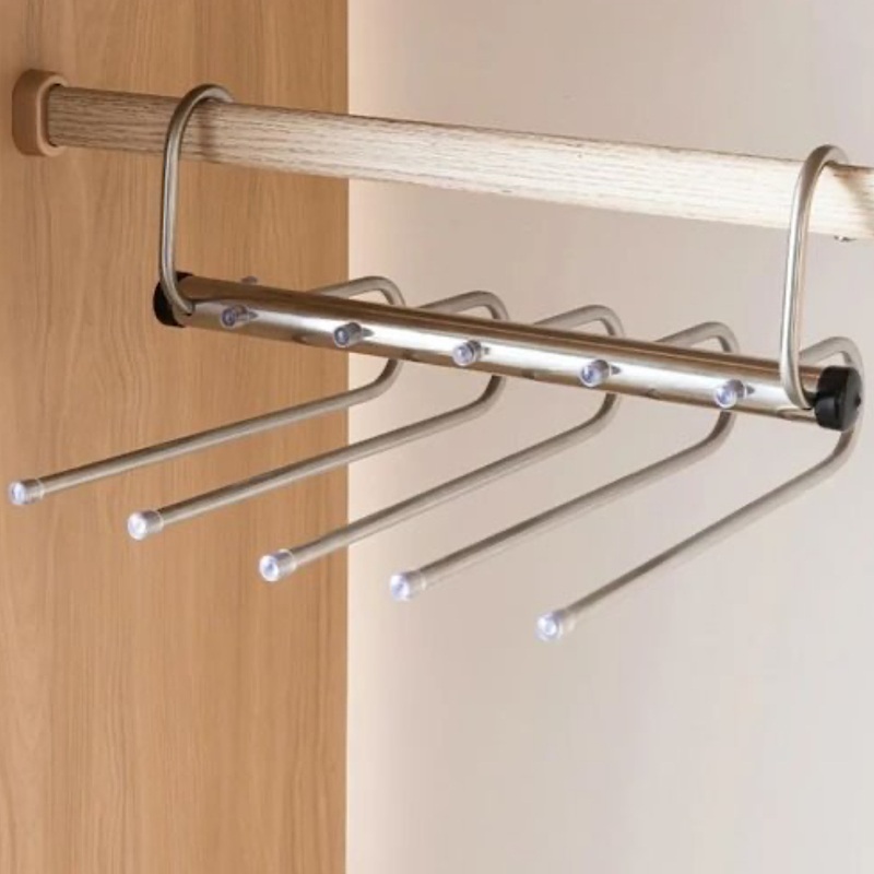 رخت آویز 5 طبقه رگالی مدل تمام استیل