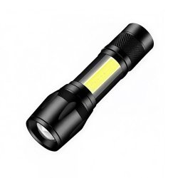 چراغ قوه زوم دار شارژی مدل فلزی به همراه کیف حمل